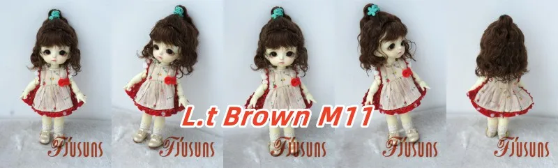 Full size BJD Hair JD745 High ponytail shawl micro-curly mohair Doll wig 1/8 1/6 1/4 1/3 YOSD MSD SD DOD Blythes Qbaby Accessies