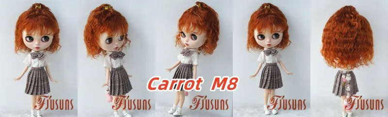 Full size BJD Hair JD745 High ponytail shawl micro-curly mohair Doll wig 1/8 1/6 1/4 1/3 YOSD MSD SD DOD Blythes Qbaby Accessies