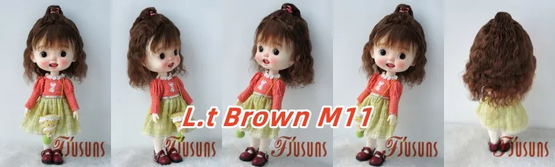 Full size BJD Hair JD745 High ponytail shawl micro-curly mohair Doll wig 1/8 1/6 1/4 1/3 YOSD MSD SD DOD Blythes Qbaby Accessies