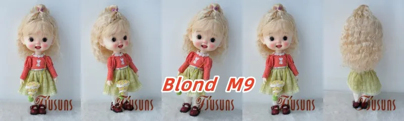 Full size BJD Hair JD745 High ponytail shawl micro-curly mohair Doll wig 1/8 1/6 1/4 1/3 YOSD MSD SD DOD Blythes Qbaby Accessies