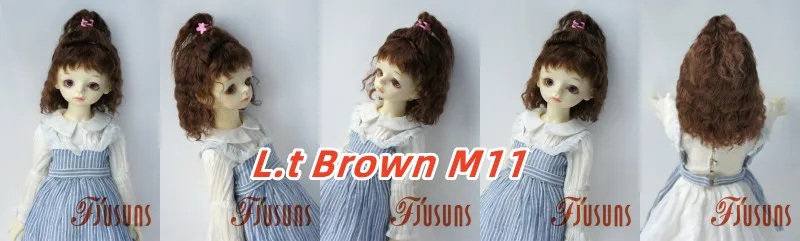 Full size BJD Hair JD745 High ponytail shawl micro-curly mohair Doll wig 1/8 1/6 1/4 1/3 YOSD MSD SD DOD Blythes Qbaby Accessies