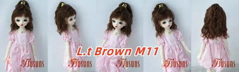 Full size BJD Hair JD745 High ponytail shawl micro-curly mohair Doll wig 1/8 1/6 1/4 1/3 YOSD MSD SD DOD Blythes Qbaby Accessies