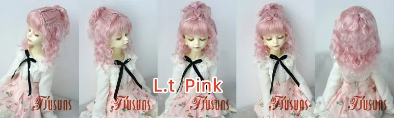 Full size BJD Hair JD745 High ponytail shawl micro-curly mohair Doll wig 1/8 1/6 1/4 1/3 YOSD MSD SD DOD Blythes Qbaby Accessies