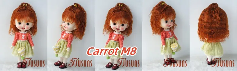 Full size BJD Hair JD745 High ponytail shawl micro-curly mohair Doll wig 1/8 1/6 1/4 1/3 YOSD MSD SD DOD Blythes Qbaby Accessies