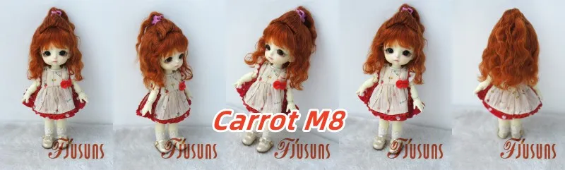 Full size BJD Hair JD745 High ponytail shawl micro-curly mohair Doll wig 1/8 1/6 1/4 1/3 YOSD MSD SD DOD Blythes Qbaby Accessies