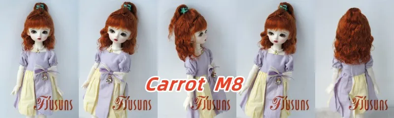 Full size BJD Hair JD745 High ponytail shawl micro-curly mohair Doll wig 1/8 1/6 1/4 1/3 YOSD MSD SD DOD Blythes Qbaby Accessies