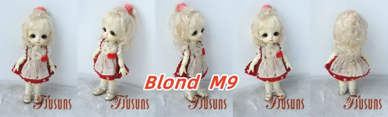 Full size BJD Hair JD745 High ponytail shawl micro-curly mohair Doll wig 1/8 1/6 1/4 1/3 YOSD MSD SD DOD Blythes Qbaby Accessies