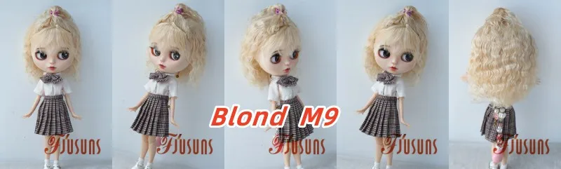Full size BJD Hair JD745 High ponytail shawl micro-curly mohair Doll wig 1/8 1/6 1/4 1/3 YOSD MSD SD DOD Blythes Qbaby Accessies
