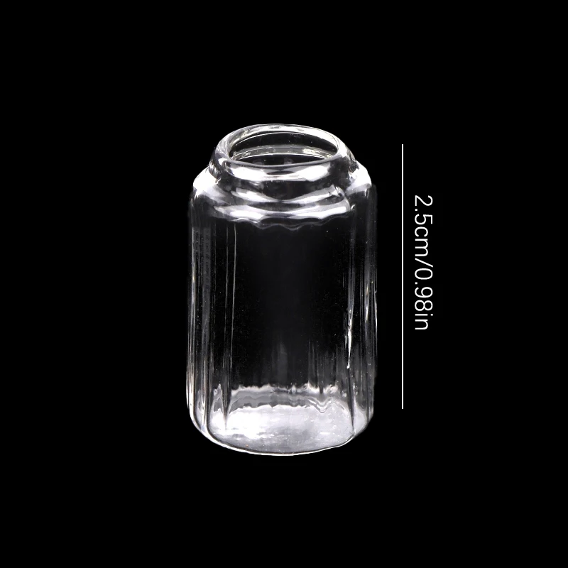 1/6 1/12 Dollhouse Miniature Transparent Glass Vase Dessert Cup Wine Bottle Wishing Bottle Home Decor Toy Doll House Accessories