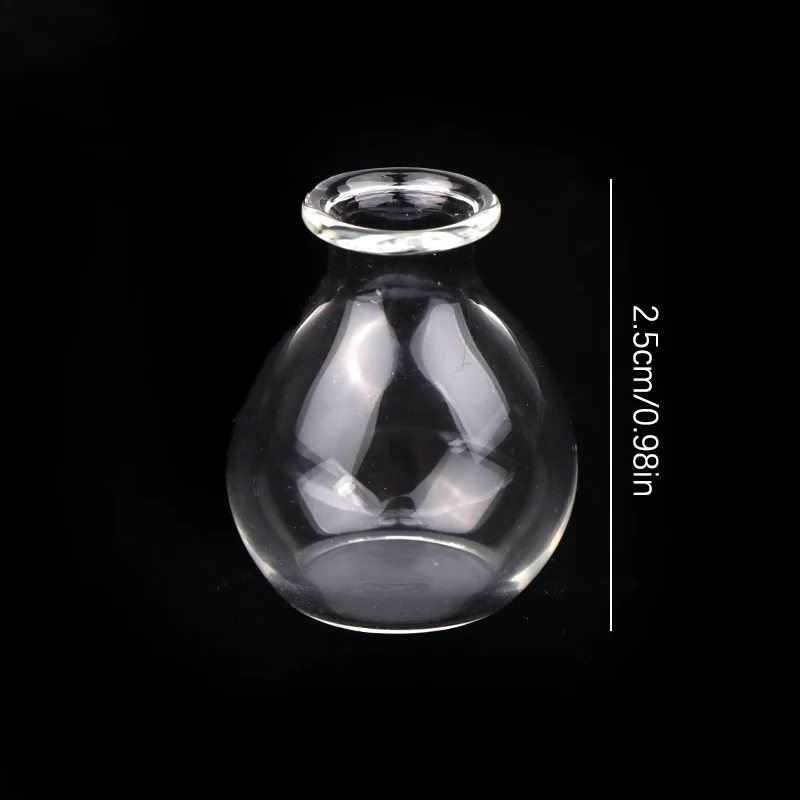 1/6 1/12 Dollhouse Miniature Transparent Glass Vase Dessert Cup Wine Bottle Wishing Bottle Home Decor Toy Doll House Accessories