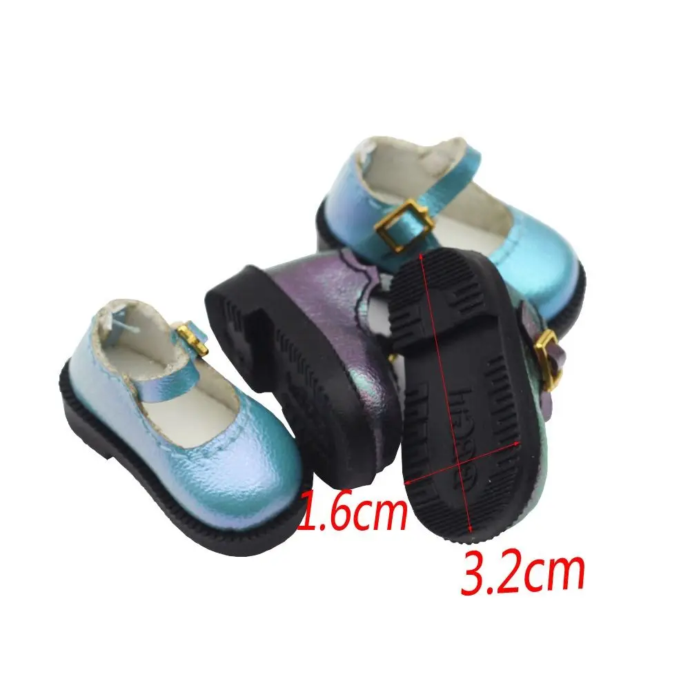 3.2*1.6cm Doll Shoes Clothes Accessories For 10cm Cotton Dolls PU Leather Shoes bjd Doll Fashion Boots DIY Doll Gift Toys