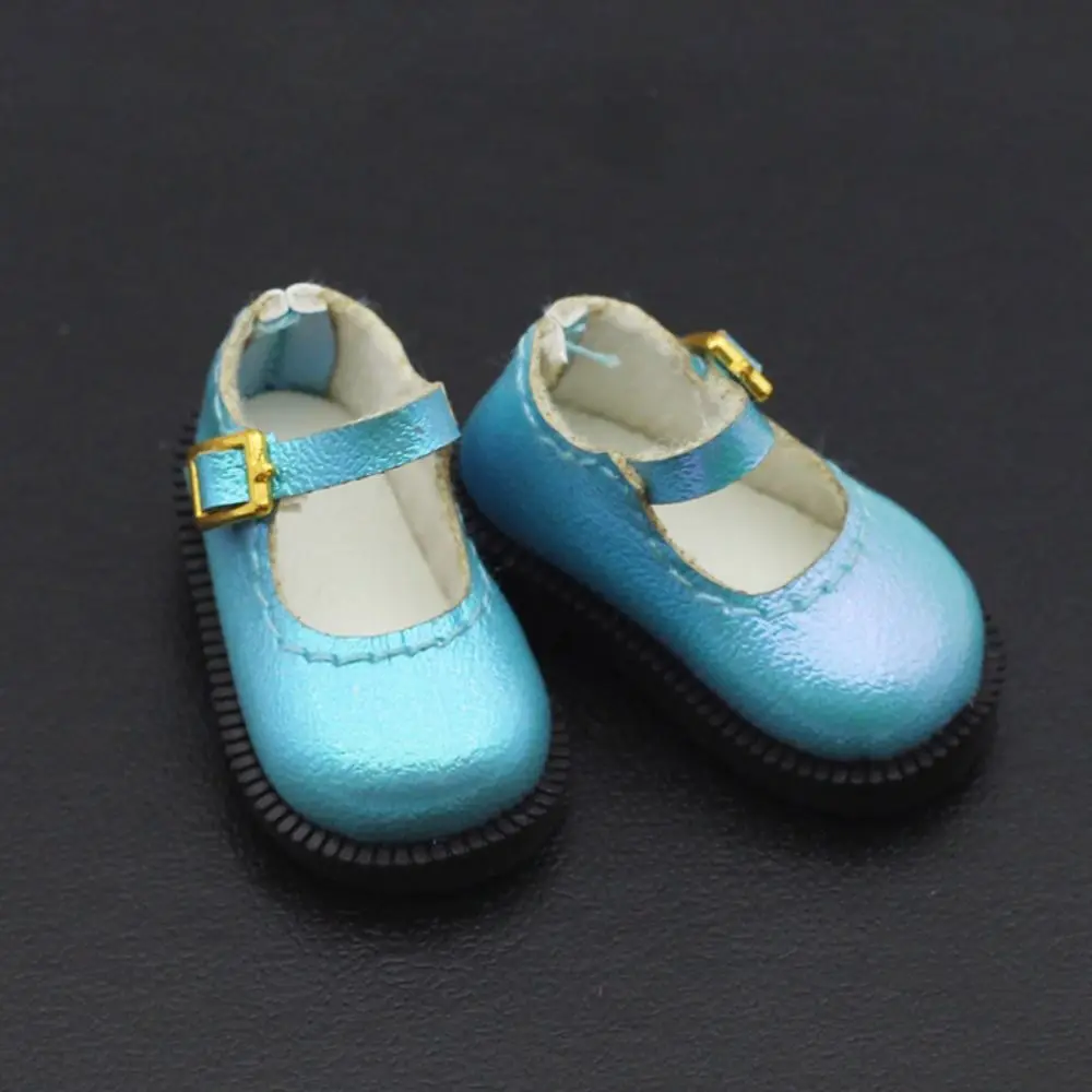 3.2*1.6cm Doll Shoes Clothes Accessories For 10cm Cotton Dolls PU Leather Shoes bjd Doll Fashion Boots DIY Doll Gift Toys