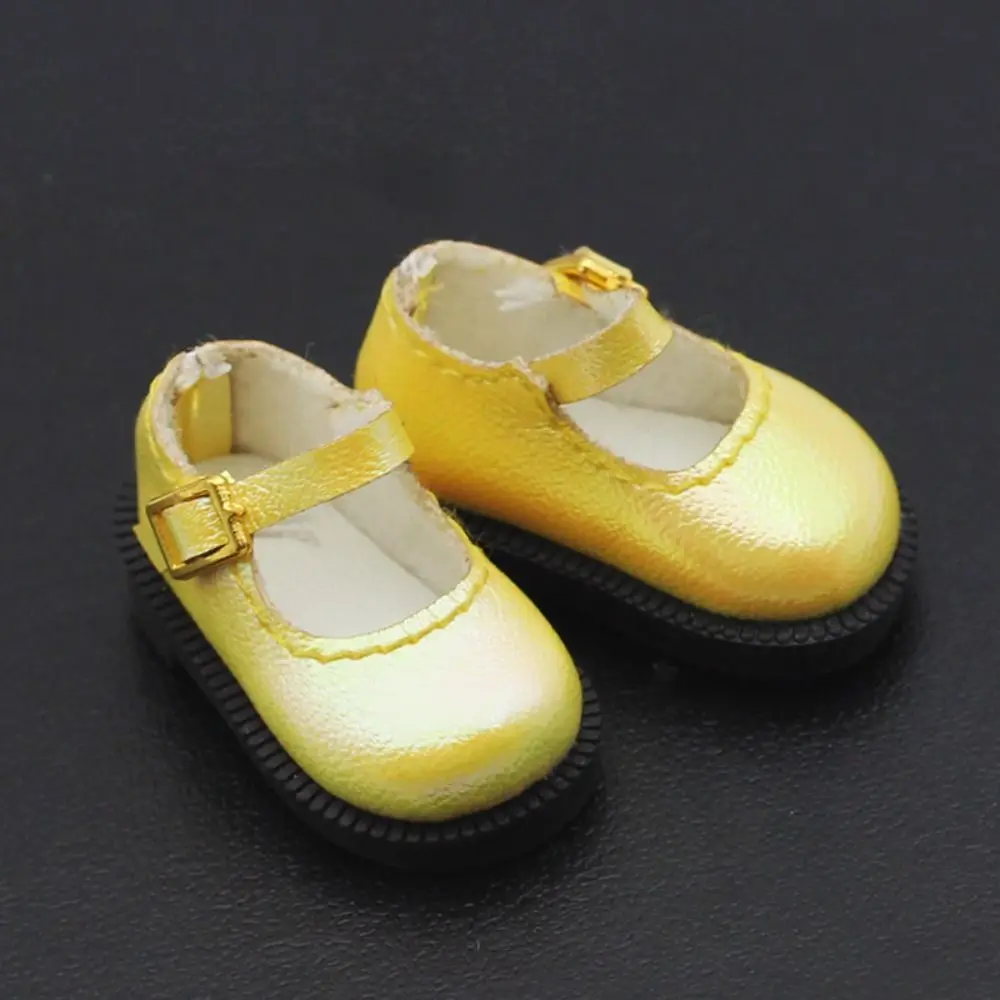 3.2*1.6cm Doll Shoes Clothes Accessories For 10cm Cotton Dolls PU Leather Shoes bjd Doll Fashion Boots DIY Doll Gift Toys