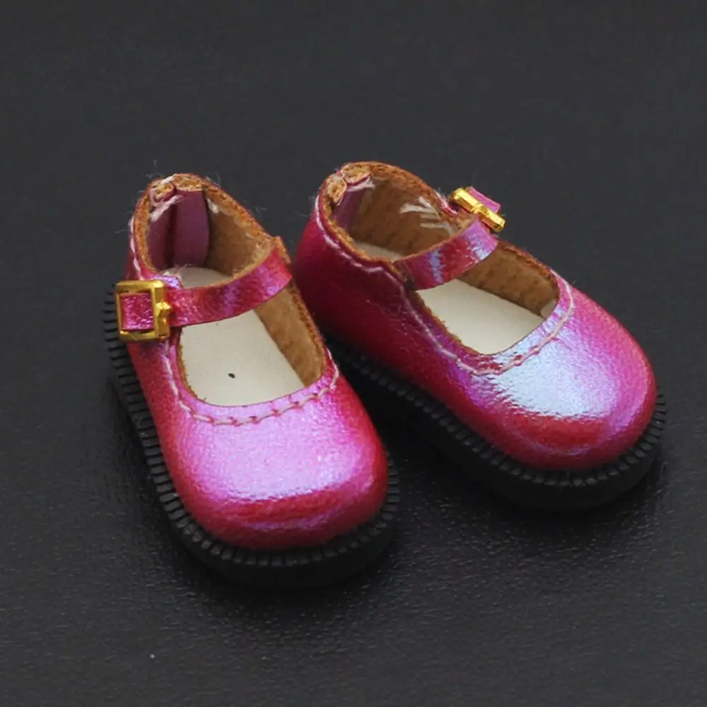 3.2*1.6cm Doll Shoes Clothes Accessories For 10cm Cotton Dolls PU Leather Shoes bjd Doll Fashion Boots DIY Doll Gift Toys