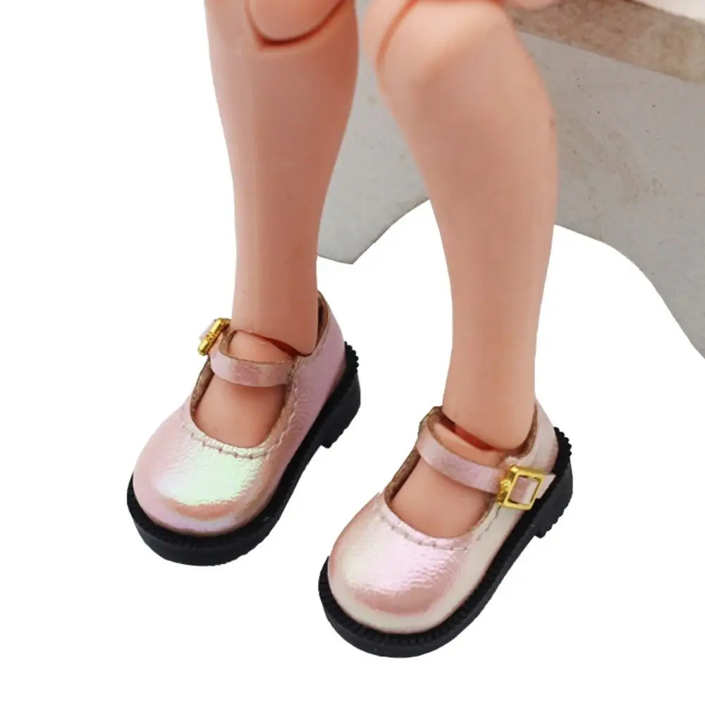 3.2*1.6cm Doll Shoes Clothes Accessories For 10cm Cotton Dolls PU Leather Shoes bjd Doll Fashion Boots DIY Doll Gift Toys