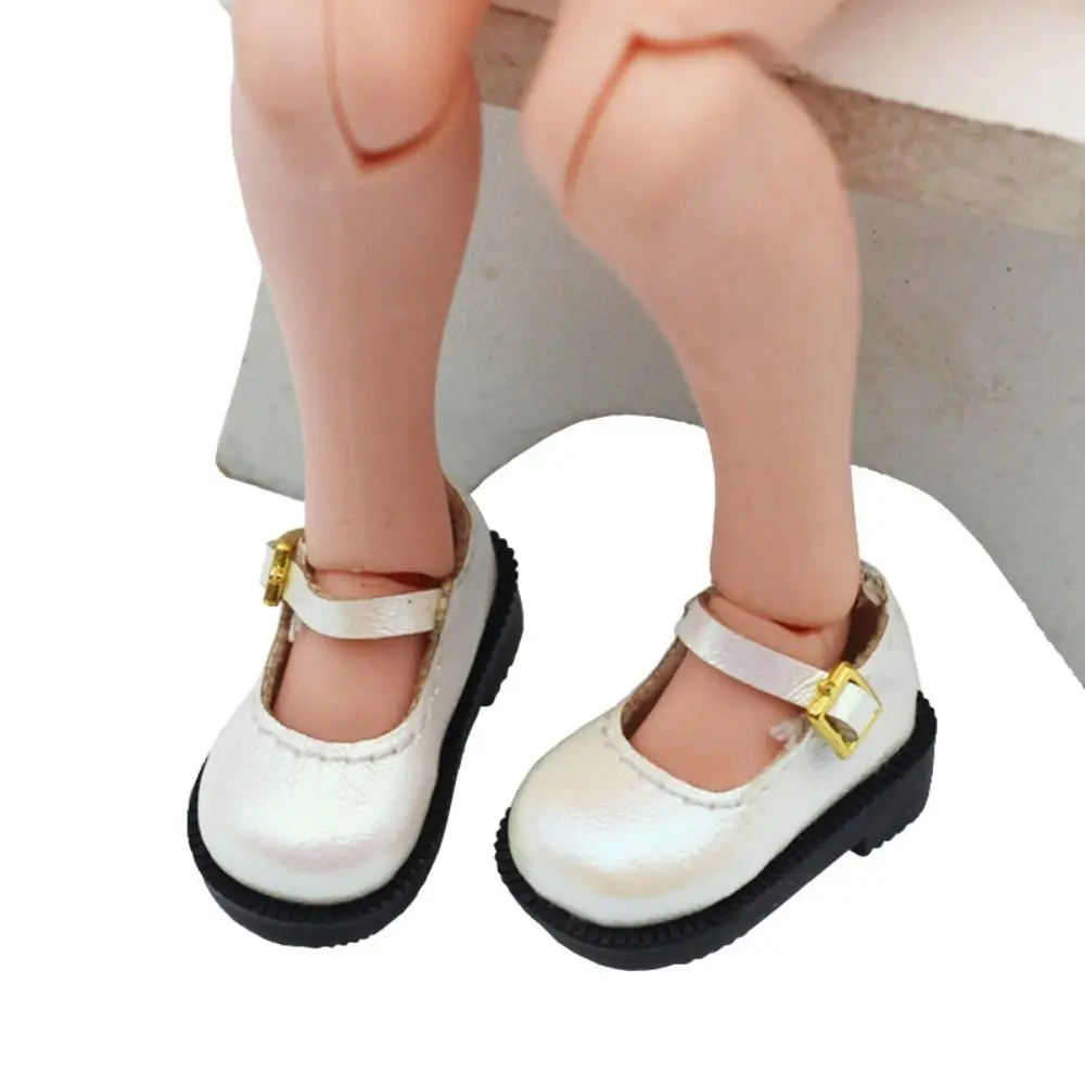 3.2*1.6cm Doll Shoes Clothes Accessories For 10cm Cotton Dolls PU Leather Shoes bjd Doll Fashion Boots DIY Doll Gift Toys