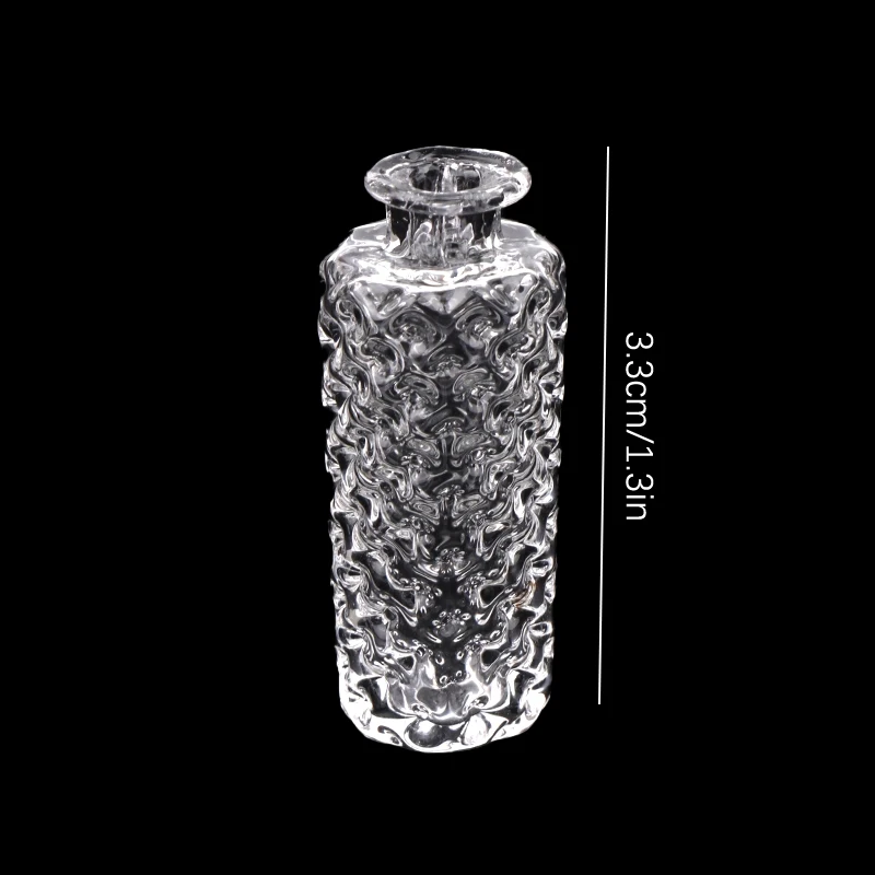1:12 Dollhouse Miniature Glass Vase Dessert Cup Wine Bottle Wishing Bottle W/Corked Home Decor Toy Doll House Accessories