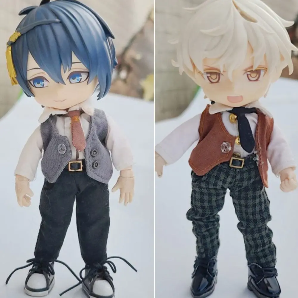 Ob11 Doll Clothes Fashion Tops Gentleman's Vest Boys Girls Casual Wear Shirts Obitsu 11 Dolls Accessories Kids Toys