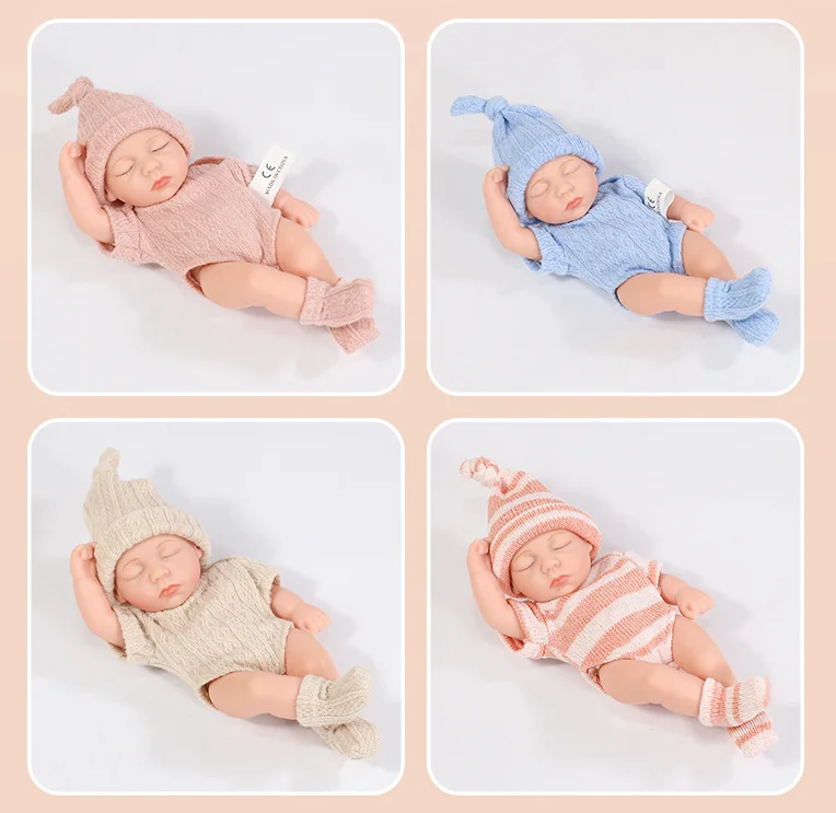 Doll Clothes for 20cm Newborn Baby Dolls DIY Toy Doll Accessories Suitable for 8inch Reborn Doll Sweater Jumpsuit Doll Clothes