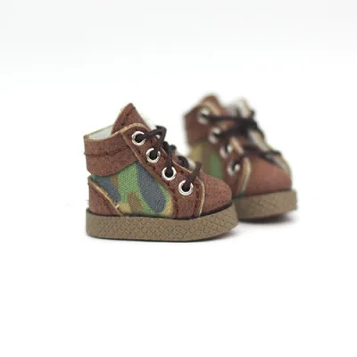 OB11 doll shoes are suitable for 1/12 size fashion joker outdoor style leisure camouflage board shoes black white brown so on