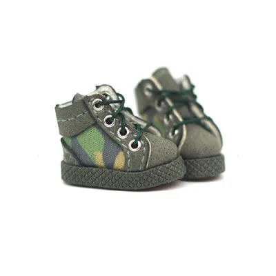 OB11 doll shoes are suitable for 1/12 size fashion joker outdoor style leisure camouflage board shoes black white brown so on