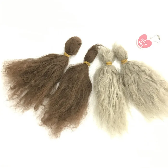 100% Pure Mohair Reborn Baby Doll Hair Doll Wigs Premium Mohair 6 grams/ Bag A Little Curly Doll Hair Diy Doll Accessories .