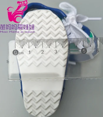 7.5CM shoes For 43 cm baby Dolls Shoes white sneackers fits For 18 " Girl Doll casual shoes Toy Boots Doll Accessories