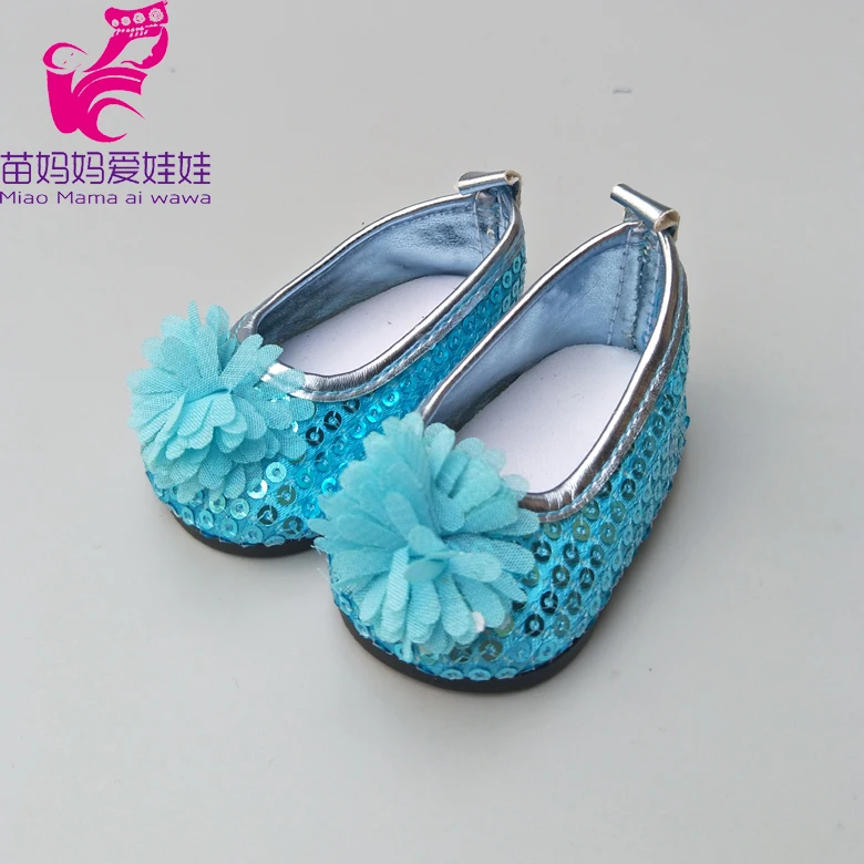 7.5CM shoes For 43 cm baby Dolls Shoes white sneackers fits For 18 " Girl Doll casual shoes Toy Boots Doll Accessories