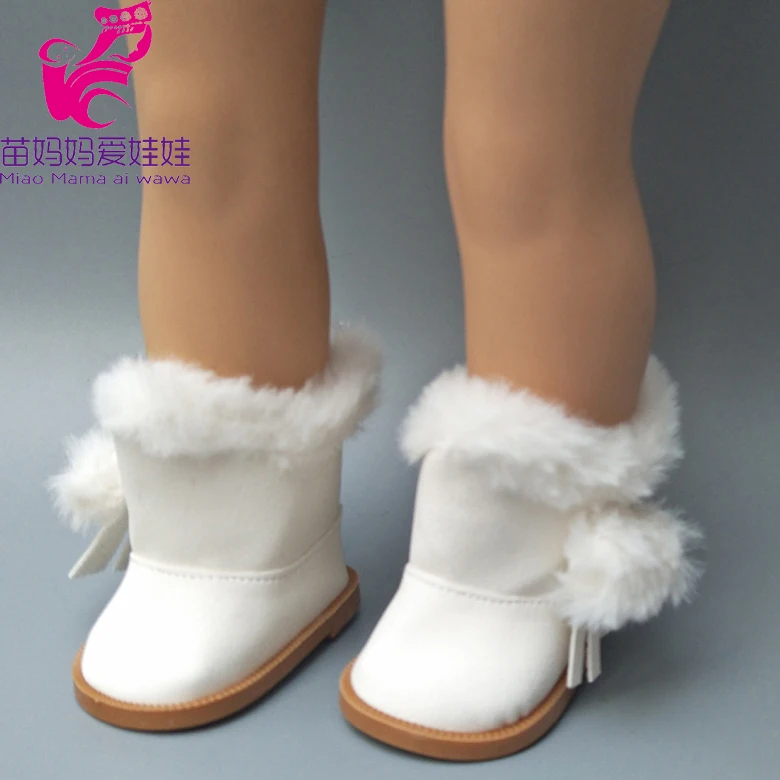 7.5CM shoes For 43 cm baby Dolls Shoes white sneackers fits For 18 " Girl Doll casual shoes Toy Boots Doll Accessories