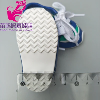7.5CM shoes For 43 cm baby Dolls Shoes white sneackers fits For 18 " Girl Doll casual shoes Toy Boots Doll Accessories