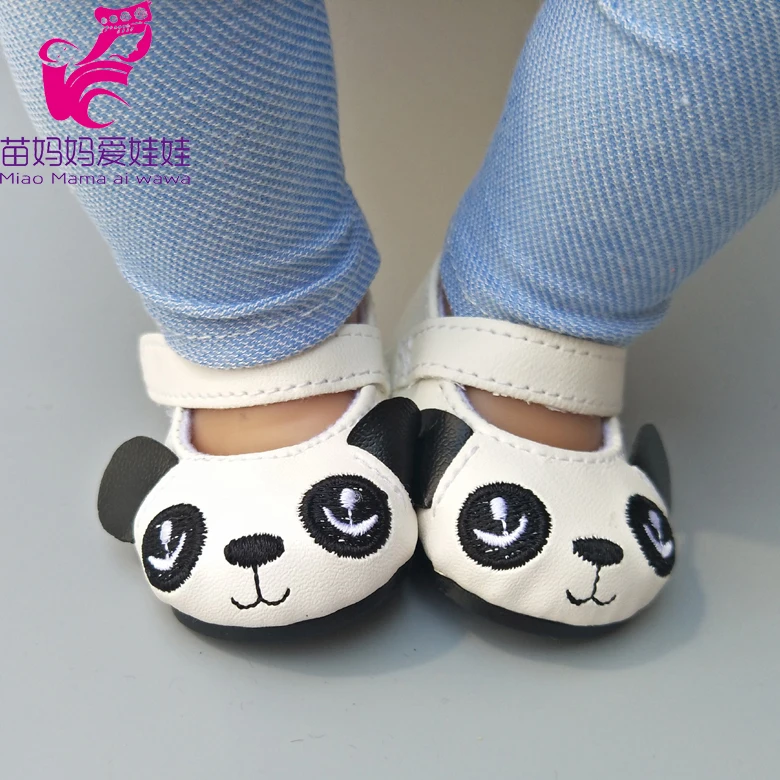 7.5CM shoes For 43 cm baby Dolls Shoes white sneackers fits For 18 " Girl Doll casual shoes Toy Boots Doll Accessories