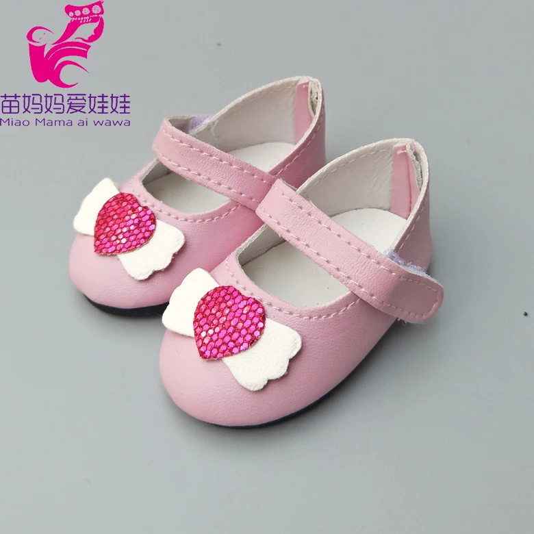 7.5CM shoes For 43 cm baby Dolls Shoes white sneackers fits For 18 " Girl Doll casual shoes Toy Boots Doll Accessories