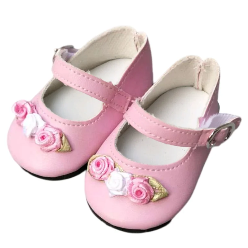 7.5CM shoes For 43 cm baby Dolls Shoes white sneackers fits For 18 " Girl Doll casual shoes Toy Boots Doll Accessories
