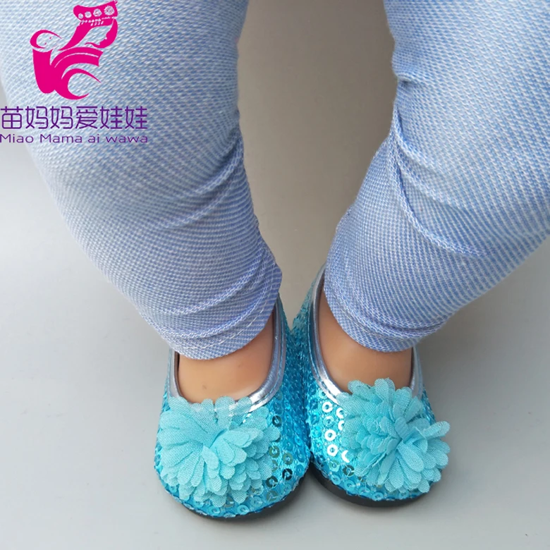 7.5CM shoes For 43 cm baby Dolls Shoes white sneackers fits For 18 " Girl Doll casual shoes Toy Boots Doll Accessories