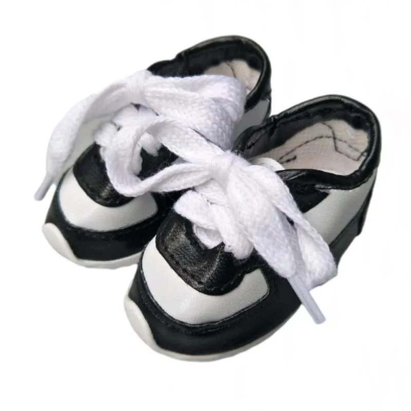 7.5CM shoes For 43 cm baby Dolls Shoes white sneackers fits For 18 " Girl Doll casual shoes Toy Boots Doll Accessories