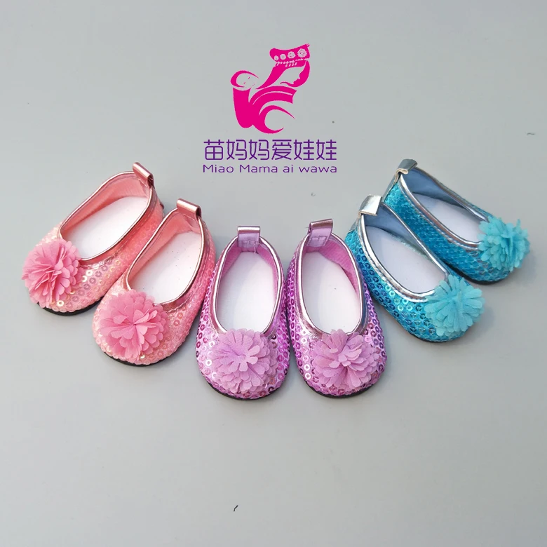 7.5CM shoes For 43 cm baby Dolls Shoes white sneackers fits For 18 " Girl Doll casual shoes Toy Boots Doll Accessories