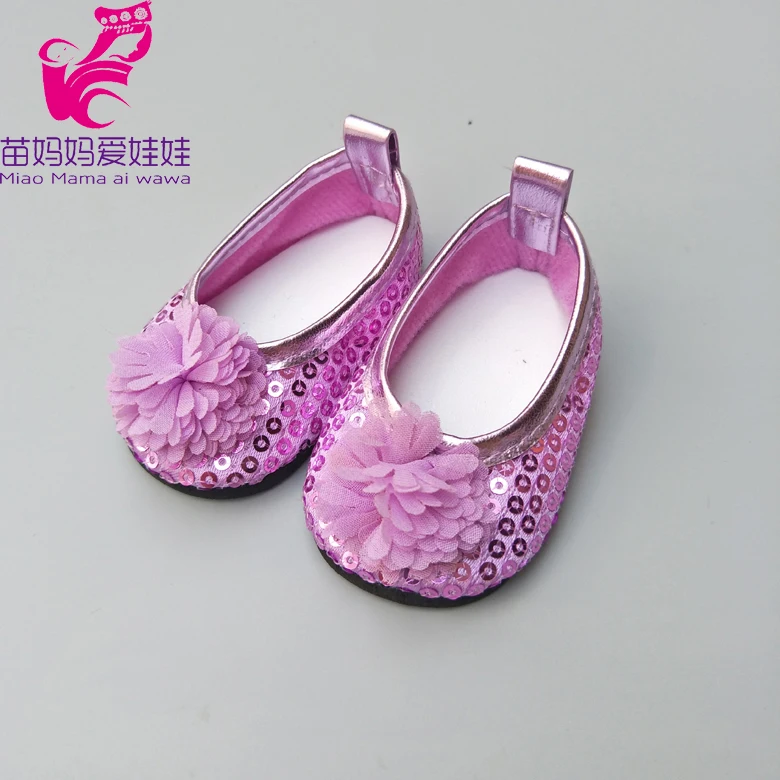 7.5CM shoes For 43 cm baby Dolls Shoes white sneackers fits For 18 " Girl Doll casual shoes Toy Boots Doll Accessories