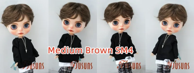 Jusuns QBaby Hair D28053 23-25CM 9-10 inch 10-11 inch BJD Wigs Enfant Soft Synthetic Mohair Doll Wigs Blythes Doll Accessories