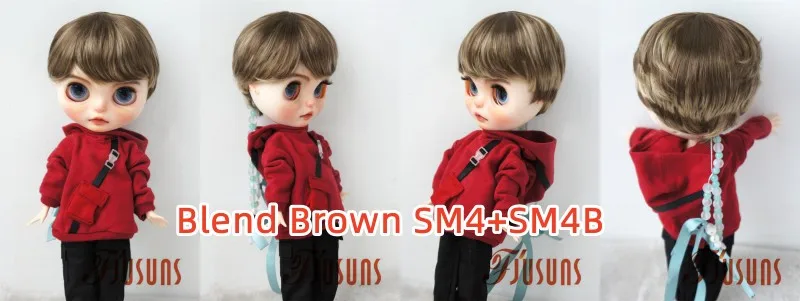 Jusuns QBaby Hair D28053 23-25CM 9-10 inch 10-11 inch BJD Wigs Enfant Soft Synthetic Mohair Doll Wigs Blythes Doll Accessories