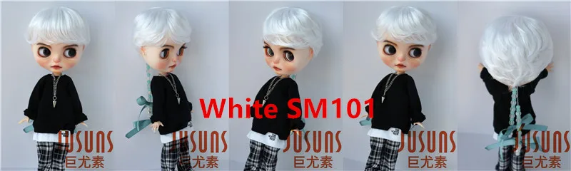 Jusuns QBaby Hair D28053 23-25CM 9-10 inch 10-11 inch BJD Wigs Enfant Soft Synthetic Mohair Doll Wigs Blythes Doll Accessories