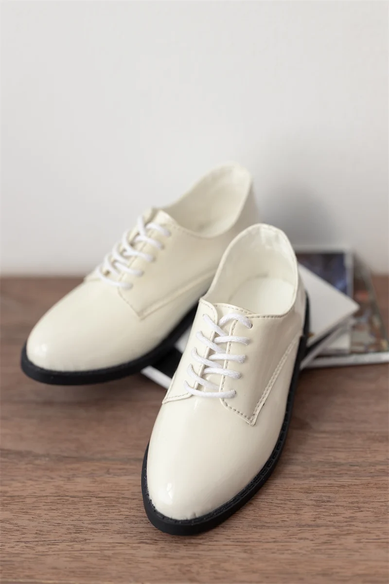 In Stock BJD Shoes ID75 1/3 Boys Leather Pointy Toe 5 Color Black Red Brown Handsome Lace-up Shoes Toys BJD Doll Accessories