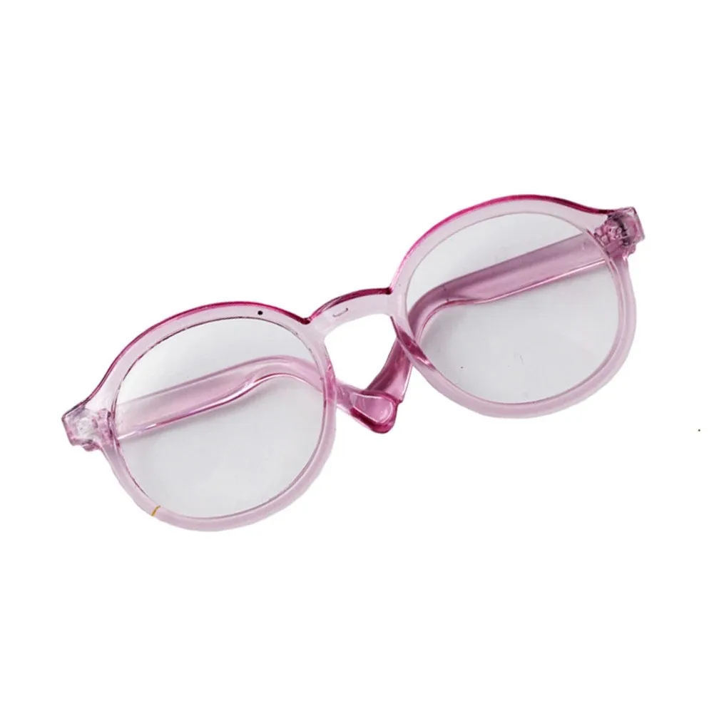 6.5cm Transparent BJD Doll Glasses - Plastic Sunglasses for 17cm Dolls, Cute Labubu Toy Accessories, Mini Eyewear for Dollfie