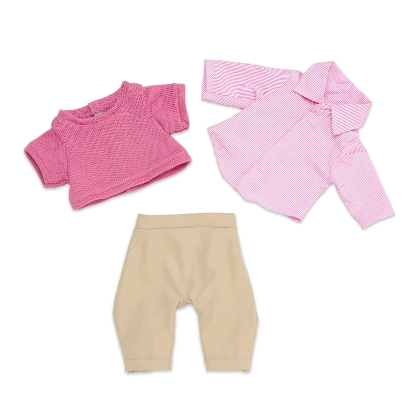 17" Baby Doll Clothes Hat Tights Leggings 43cm Baby Dolls Denim Dress Toys Wears Children Gifts