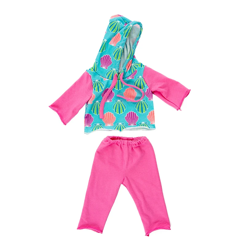 17" Baby Doll Clothes Hat Tights Leggings 43cm Baby Dolls Denim Dress Toys Wears Children Gifts