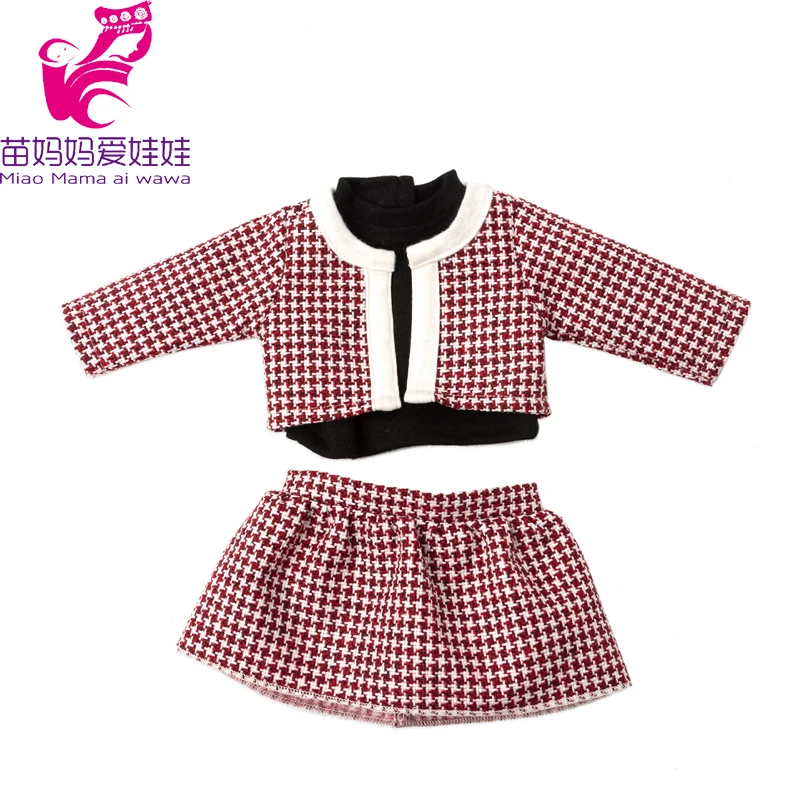 17" Baby Doll Clothes Hat Tights Leggings 43cm Baby Dolls Denim Dress Toys Wears Children Gifts