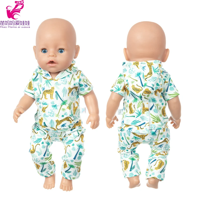 17" Baby Doll Clothes Hat Tights Leggings 43cm Baby Dolls Denim Dress Toys Wears Children Gifts