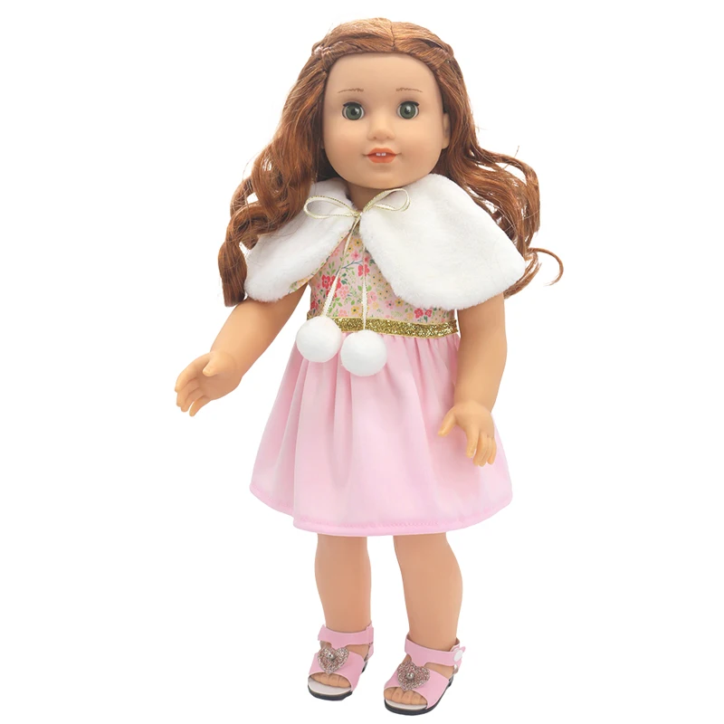 17" Baby Doll Clothes Hat Tights Leggings 43cm Baby Dolls Denim Dress Toys Wears Children Gifts