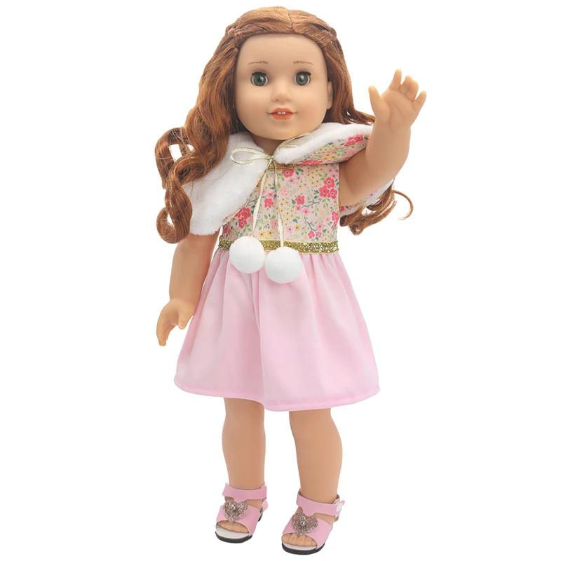 17" Baby Doll Clothes Hat Tights Leggings 43cm Baby Dolls Denim Dress Toys Wears Children Gifts