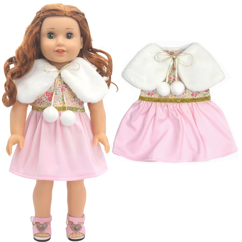 17" Baby Doll Clothes Hat Tights Leggings 43cm Baby Dolls Denim Dress Toys Wears Children Gifts