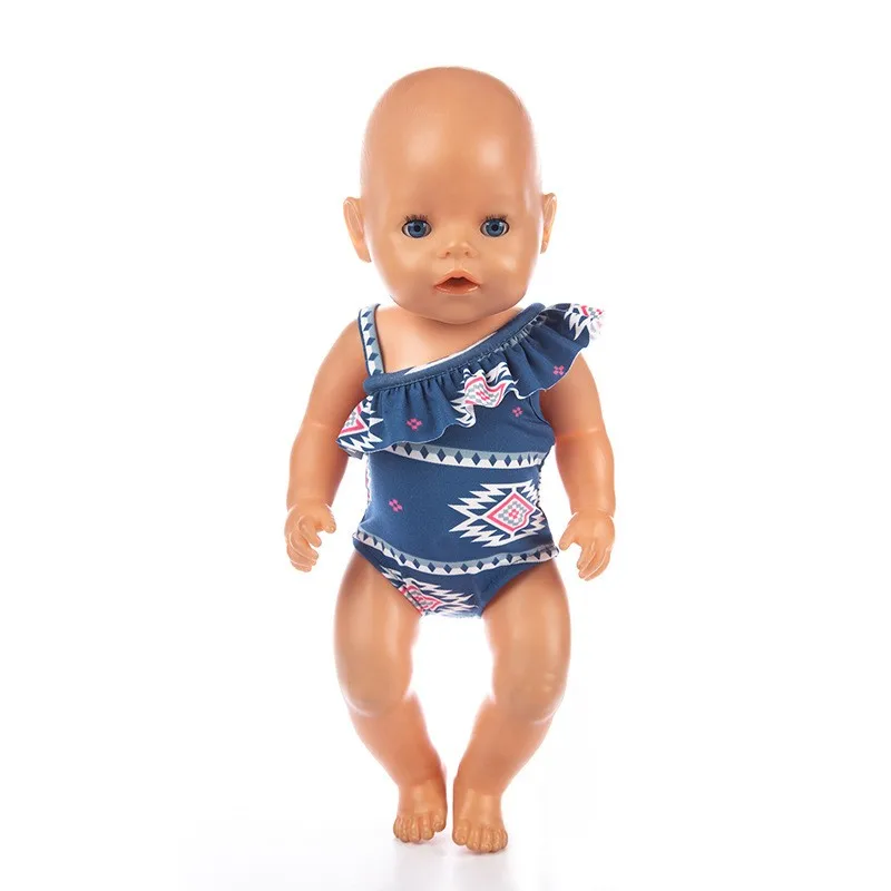 17" Baby Doll Clothes Hat Tights Leggings 43cm Baby Dolls Denim Dress Toys Wears Children Gifts